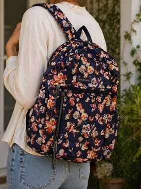 Vera Bradley Butterfly Print Backpack – Navy Multi Color